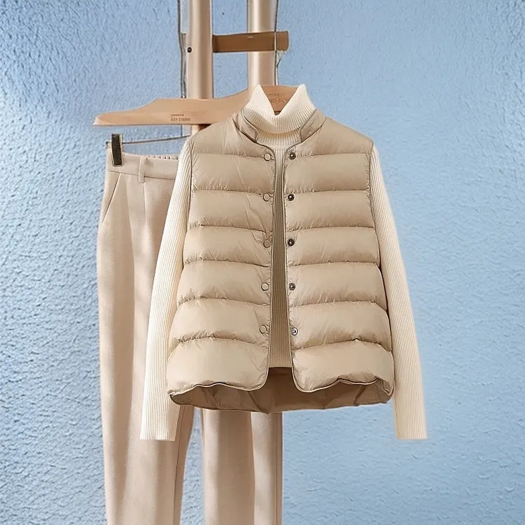 2025马甲羽绒女款休闲新款秋冬立领百搭内胆中式高端背心外穿