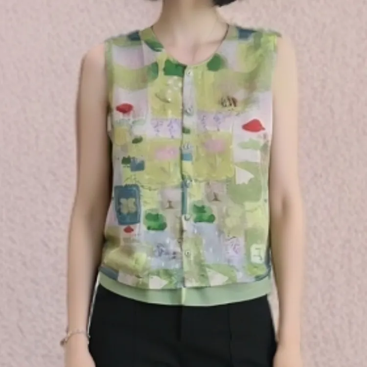 两面可穿洋气小众时尚设计感新无袖上衣LK2503857