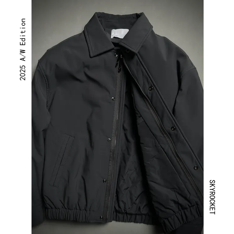 SKYROCKET扶摇【亢奋】（简约工装风橡筋下摆宽松翻领解构长袖棉服）