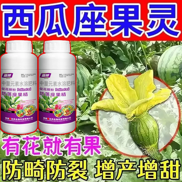 西瓜专用授粉药免沾花药授粉座果精花果素防落素通用叶面肥