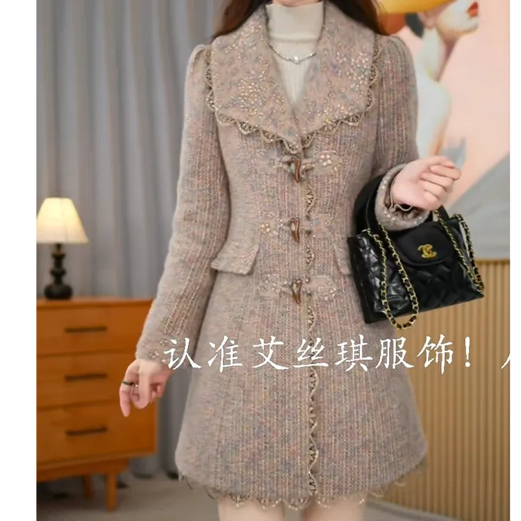 【艾丝琪】冬季新款女士时尚气质显白显瘦女士加棉保暖外套M-2XL