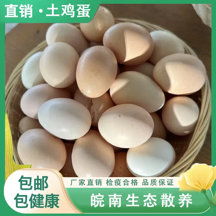 正宗散养富硒大个土鸡蛋新鲜健康农家自养纯粮食喂养