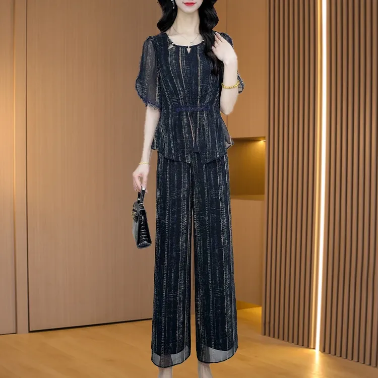 拉夏贝尔轻奢小众高级感女装职业套装2025夏季贵夫人时尚洋气两件