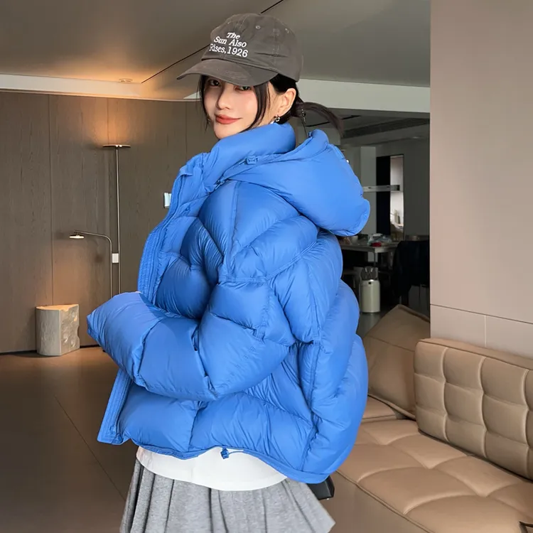 杨紫同款新国标90绒龟背泡芙可拆卸连帽羽绒服女外套2