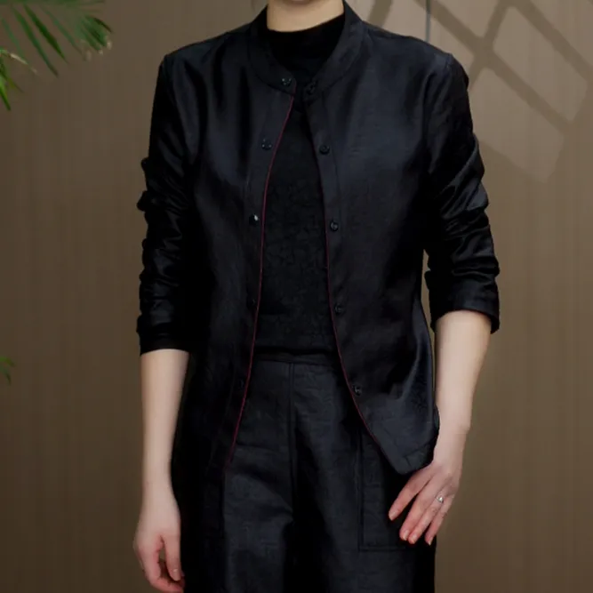 007【老料-双龟】早秋新款油皮老料双面穿高端时尚百搭上衣女外套