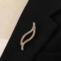 铜合金仿水晶胸针 西米亚植物花卉胸针镶嵌小众轻奢精致优雅时尚