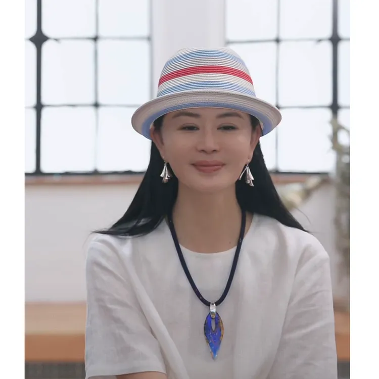璇之恋·王璇夏风帽头围56-58cm条纹时尚