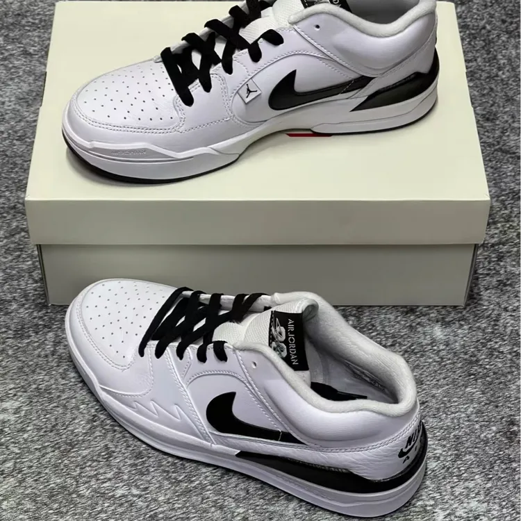 AIR JORDAN STADIUM 90男款白黑色运动休闲鞋低帮篮球鞋官方正品