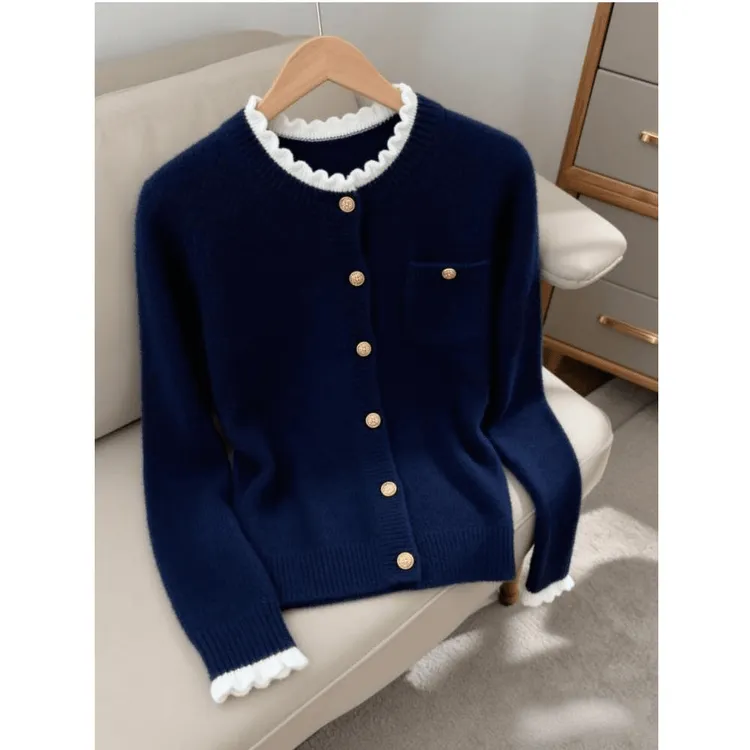 2025秋季新款千金清冷感贵系衣服洋气显瘦长袖毛衣针织衫女装爆款