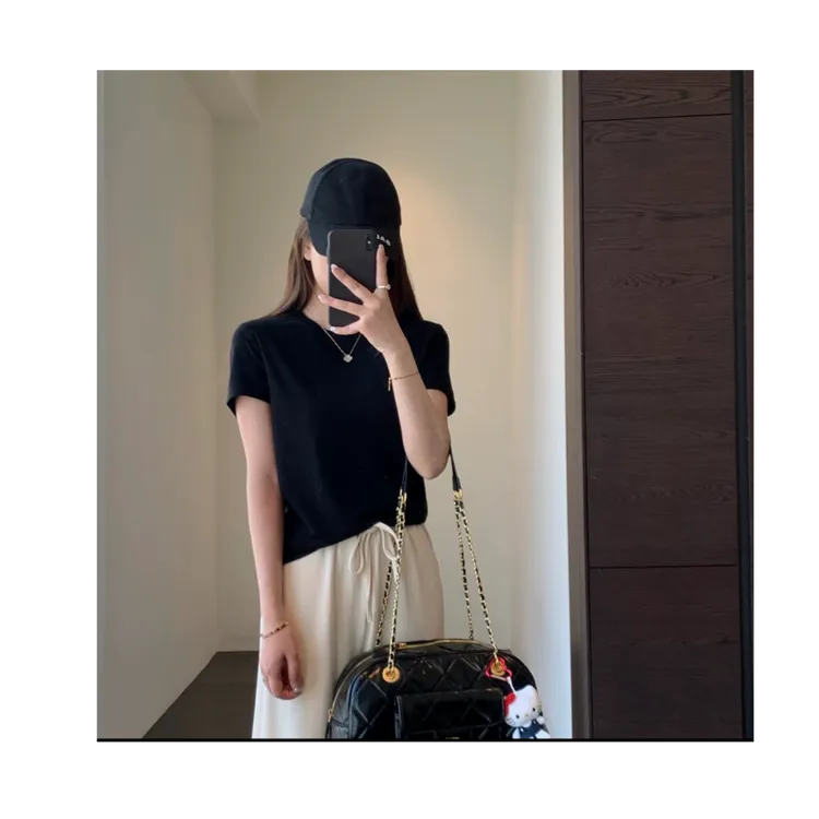 【防污防油防水】 重磅精梳棉圆领正肩T恤男女同款大码宽松上衣女