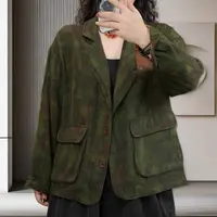 秋季长袖色织双纱外套宽松开衫时尚上衣646