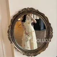 【现货】LUOLUOZ【花仙子】高级气质绝美装饰收腰仙气长款连衣裙CC077