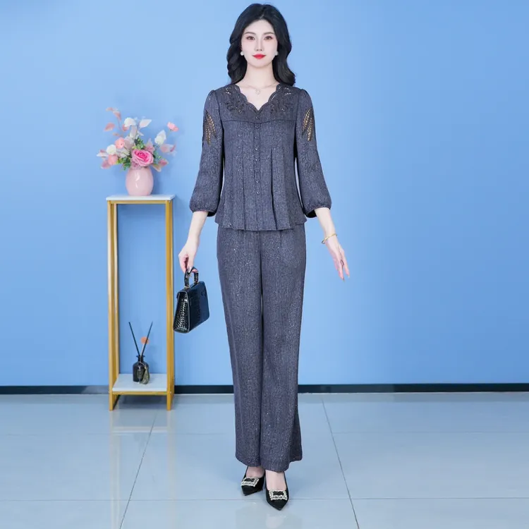 2025春季新款套装时尚优雅两件套减龄洋气套装气质