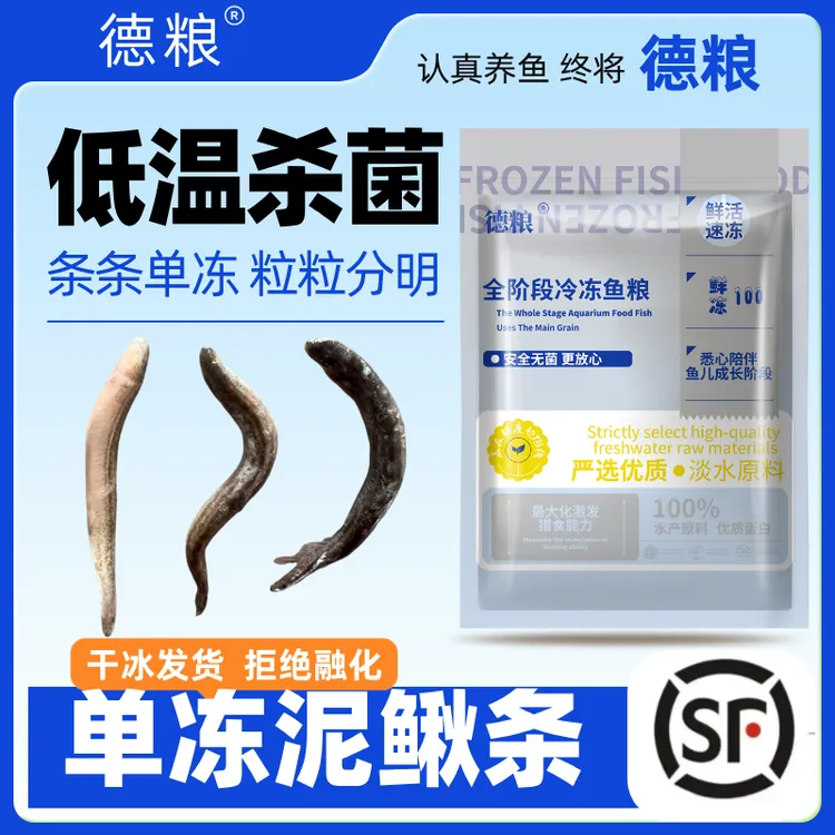 【优选】冷冻鱼食东北圆鳅单冻泥鳅条饲料活体速冻龙鱼饲料