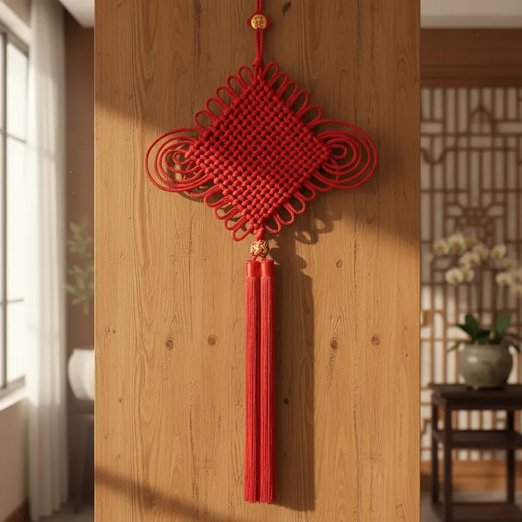 高档大号中国结客厅电视背景墙入户玄关过年喜庆装饰挂件风水摆件