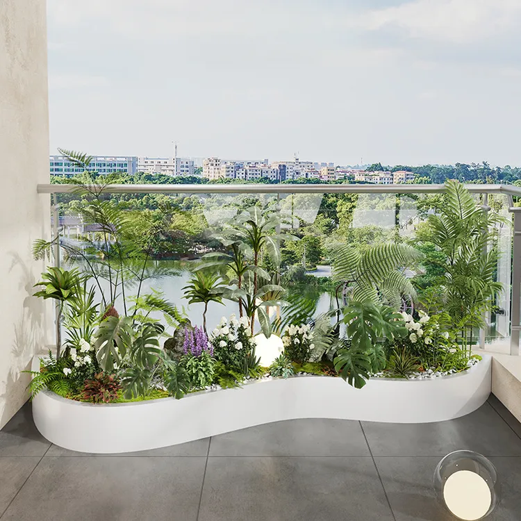 阳台不锈钢花箱定制阳台露台不锈钢种植花箱户外成品不锈钢花箱