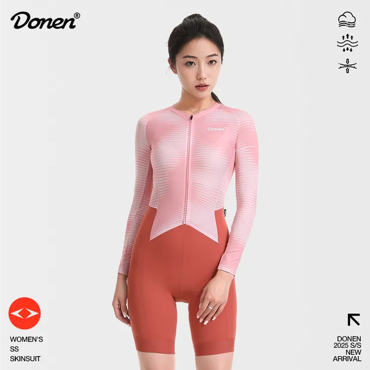 DONEN达恩连体女款双箭头坐垫高弹舒适透气速干连体骑行服骑行裤