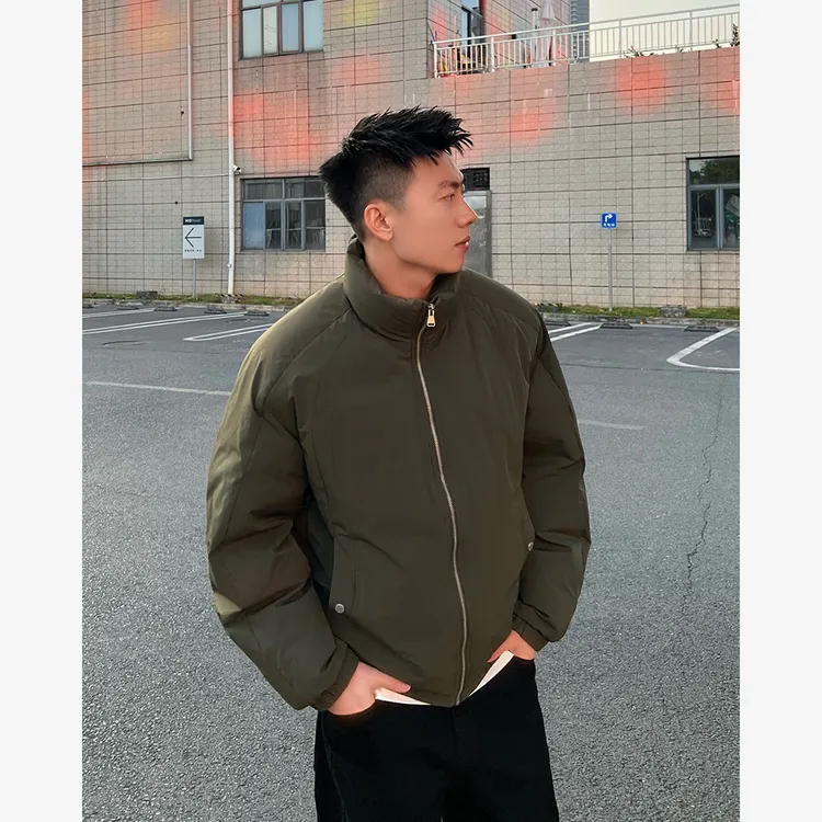 YIHAO STUDIO冬季新款男士短款保暖羽绒服户外休闲男款立领外套