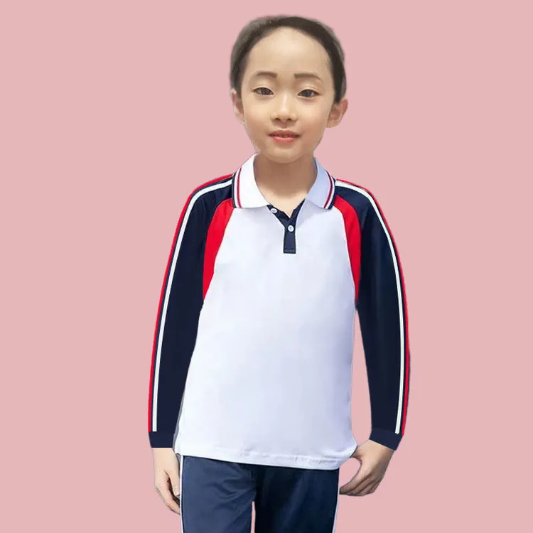 学生校服运动秋季夏季T恤小学生校服套装长袖上衣T恤春秋长袖衫