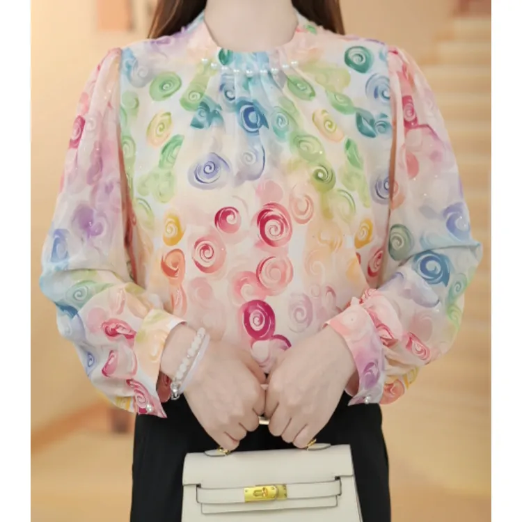 X2592【出口原单】法式优雅高级衬衫-song