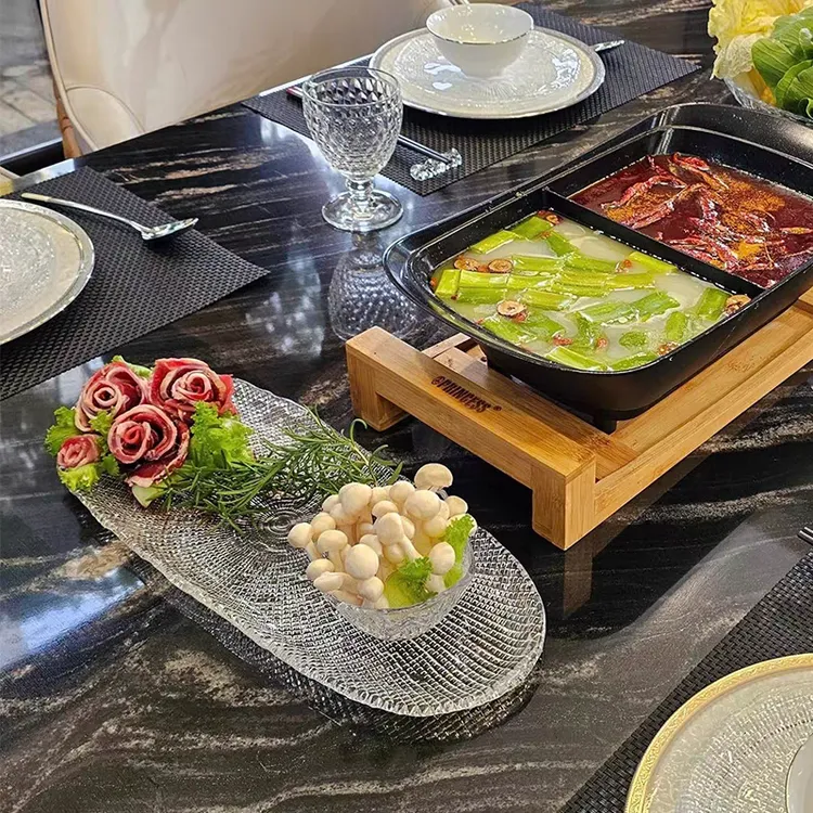 意大利设计无铅水晶玻璃水果盘家用客厅高级感收纳西点盘装饰IVV