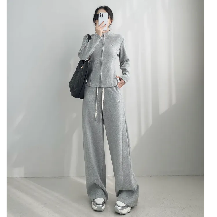 2025新款春秋季养肤蛋白韩版套装运动休闲瑜伽显瘦收腰时尚套装