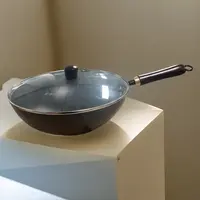 J-锤纹铁锅32cm炒锅圆底