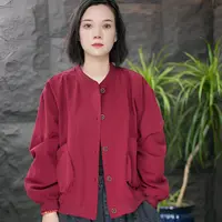 FF老钱风秋季立领时尚长袖厚款女短外套短款百搭复古