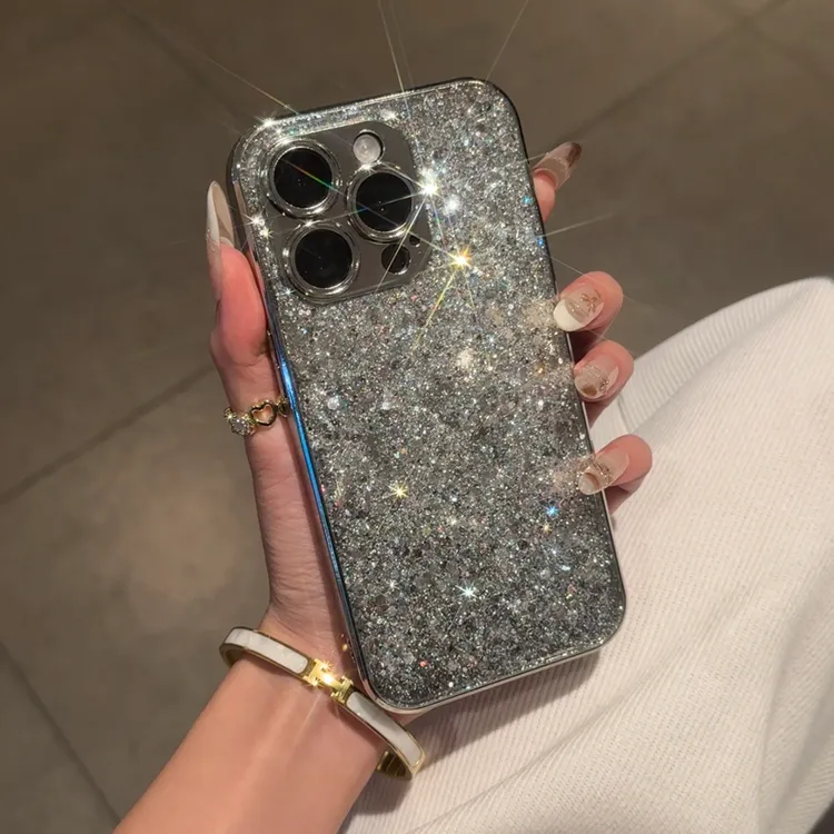 欧克里里高颜值电镀闪粉手机壳苹果16promax适用15/14高奢131211