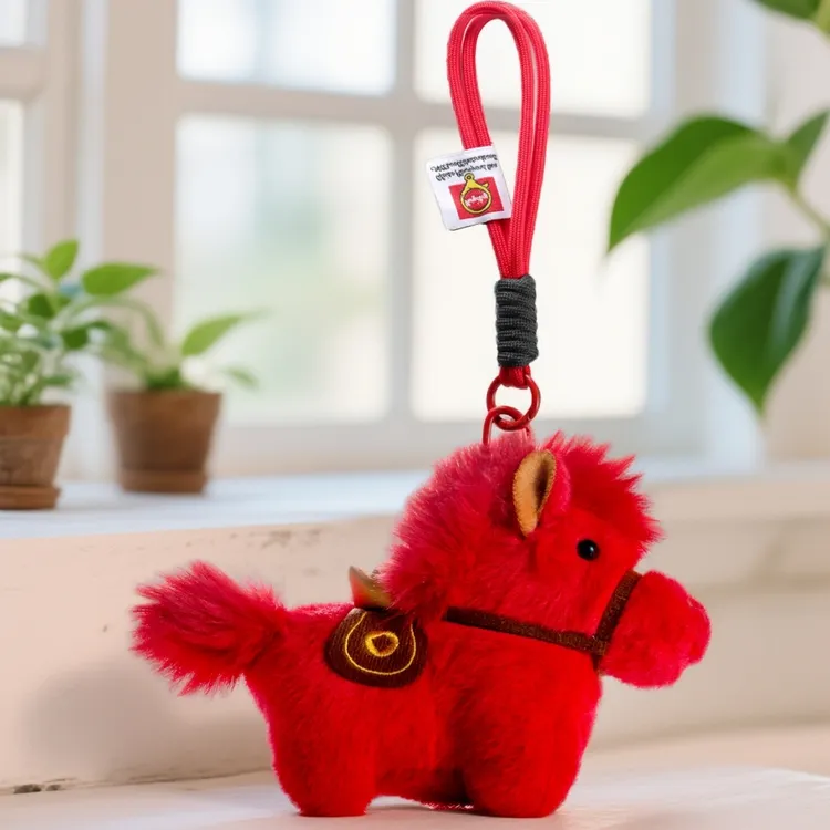 【奈奈】马上有钱毛绒玩偶挂件元宝小马包包钥匙扣挂饰驾车个人用品