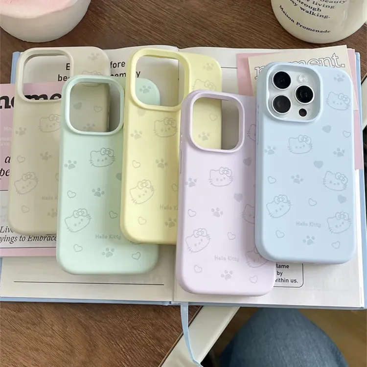 BANCA可爱爪子爱心KT猫适用iPhone16苹果15手机壳14/13/12糯米11