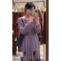 花朵镂空针织时尚圆领厚款毛针织衫花朵气质女时尚套装-33