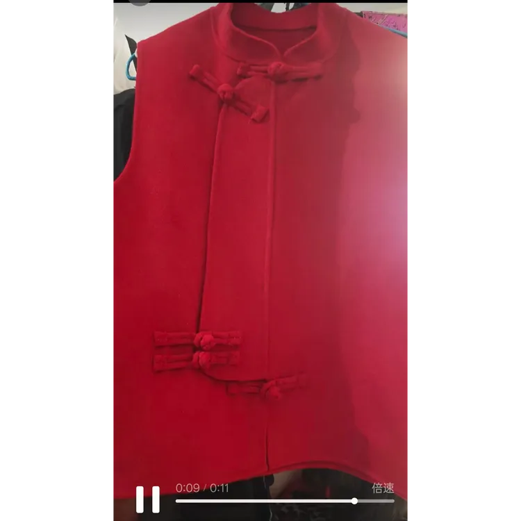 双面羊绒国风马甲