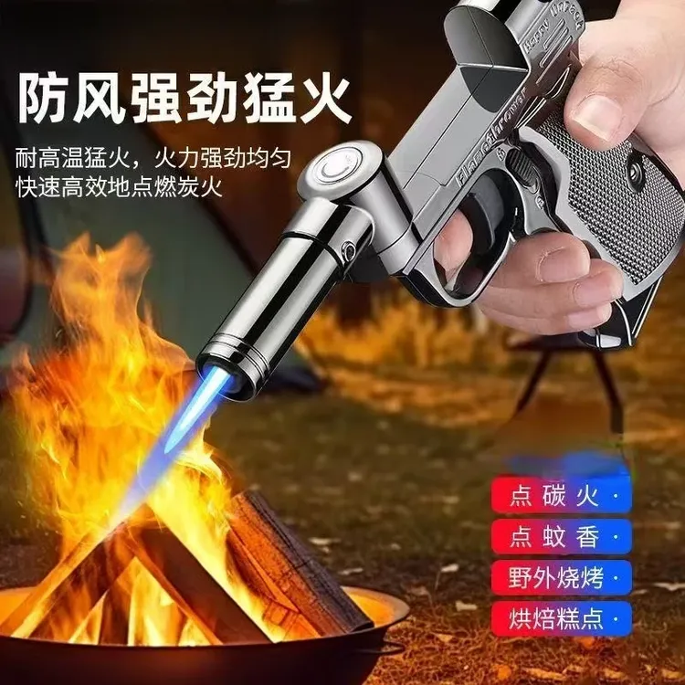 抢！【老铁必备】 新款创意折叠型冲气防风多功能便携户外点火器 