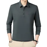 XJ5767男士休闲横条长袖POLO衫秋冬