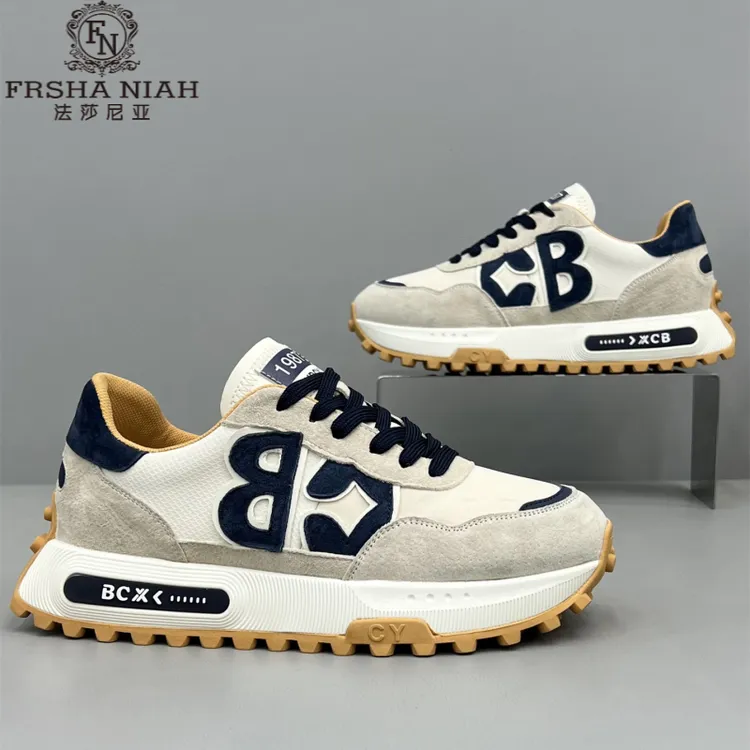 法莎尼亚轻便软底老爹鞋新款时尚潮流痞帅男鞋防滑耐磨休闲运动鞋