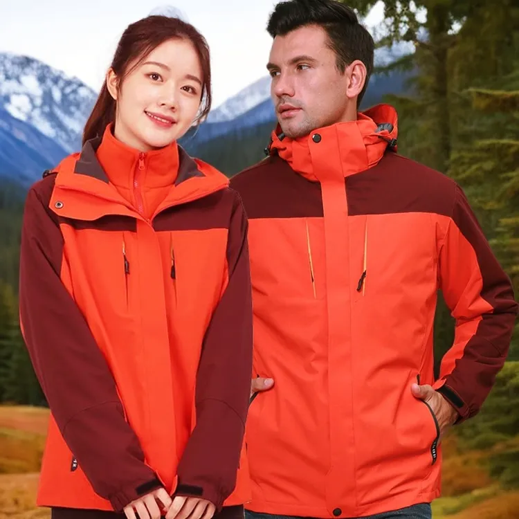 三合一冲锋衣男女抓绒可拆卸防风防水登山服冬季户外徒步两件套