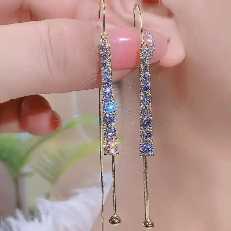 铜合金锆石耳饰 （774）一生一世精致时尚百搭设计耳饰