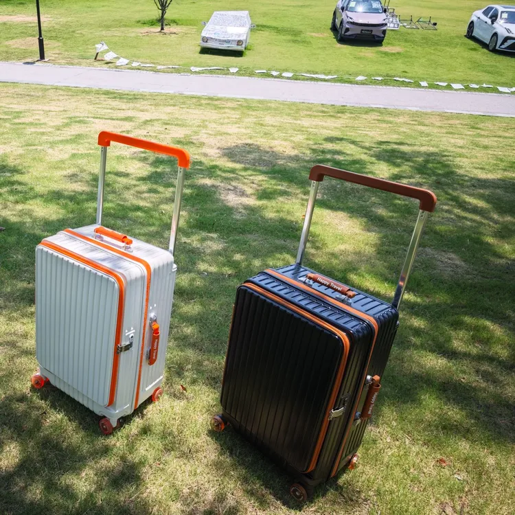 溜冰轮纯PC侧开行李箱2025新款大容量铝合金宽拉杆