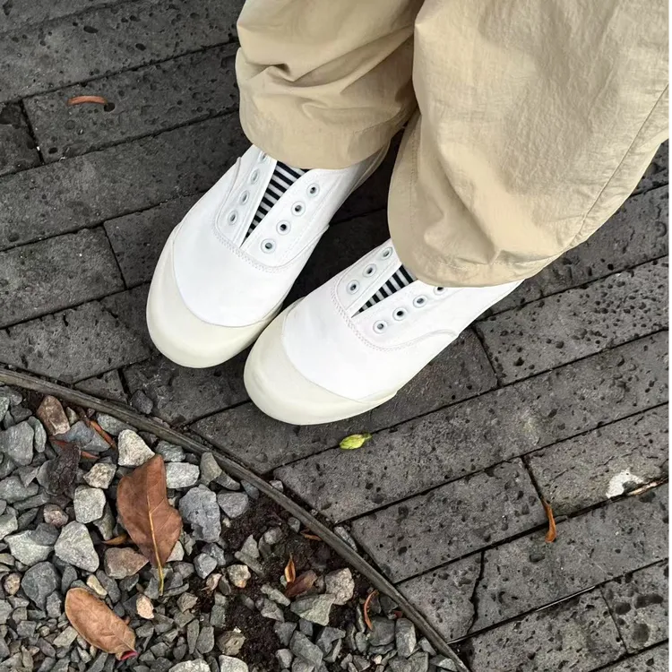 Rockfish【明星同款】英国719不怕湿一脚蹬懒人帆布鞋推荐小白鞋