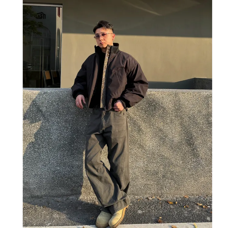 GP2 2025aw高级蛇纹门襟廓形感棉服外套冬季男女艺术花型内衬棉衣