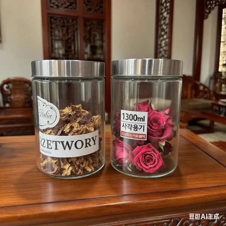 【1300ml两只装】加厚玻璃密封罐泡菜坛五谷杂粮茶叶零食罐糖果防潮