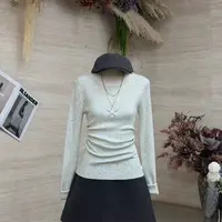 【碎星奶霜】温柔精致风修身显瘦上衣-9111