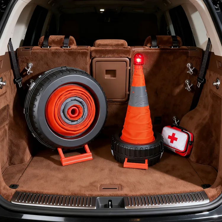 便携可伸缩强反光路锥汽车交通应急工具套装轻便警示高速行车安全