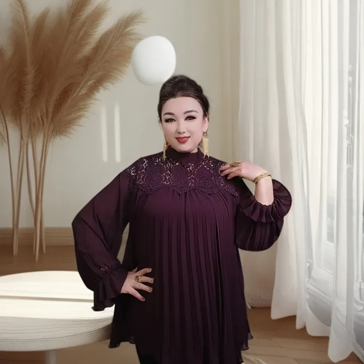 V领秋季薄款宽松型包袖刺绣衬衫绣花长袖女装金丝