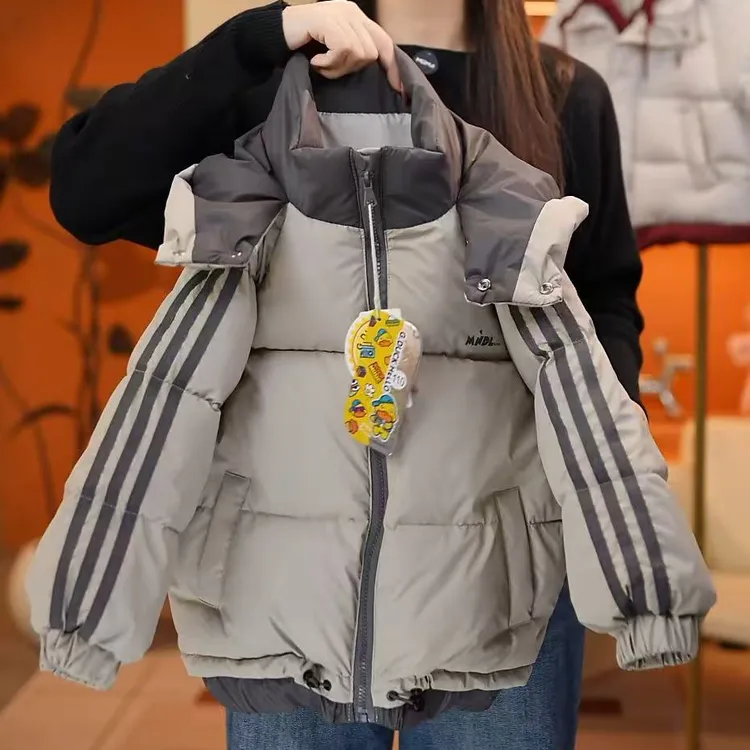 小黄鸭/HAL.DUCK韩版冬男女童爆款拼色时尚百搭加厚保暖棉服外套