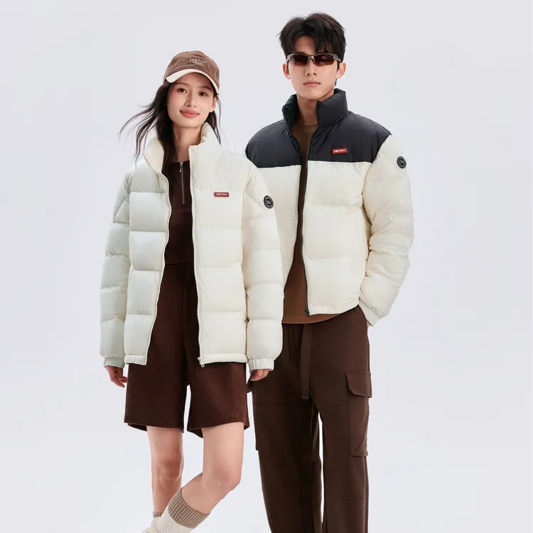 YAYA/鸭鸭【梓渝同款】90绒羽绒服短款户外面包服外套极简风时