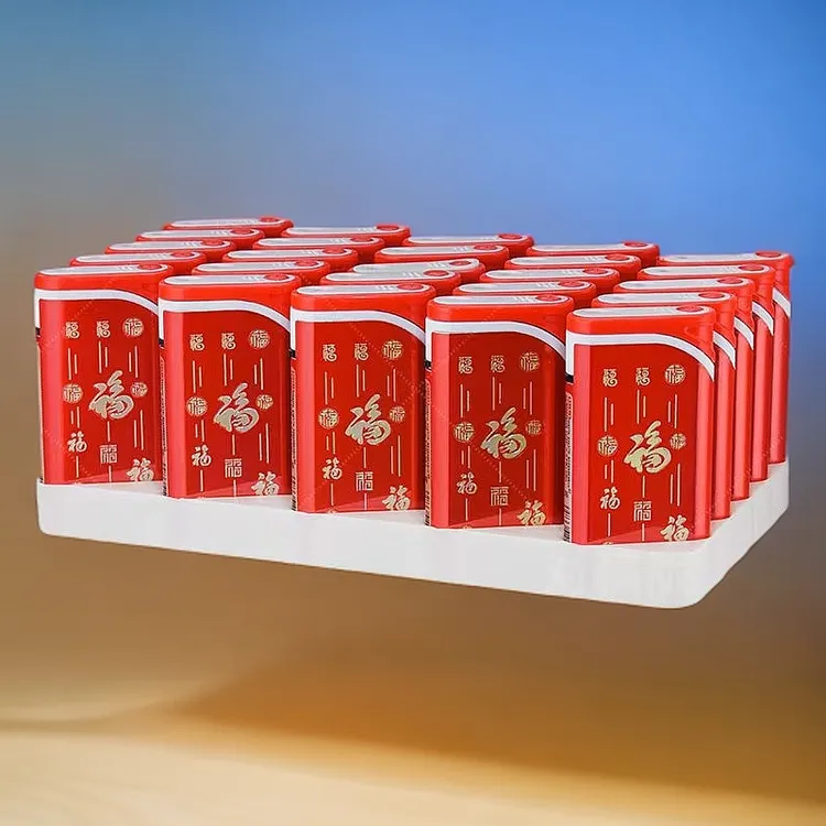 新款福字金属斜打翻盖蓝焰直冲防厚防风打火机可充气5批发零售