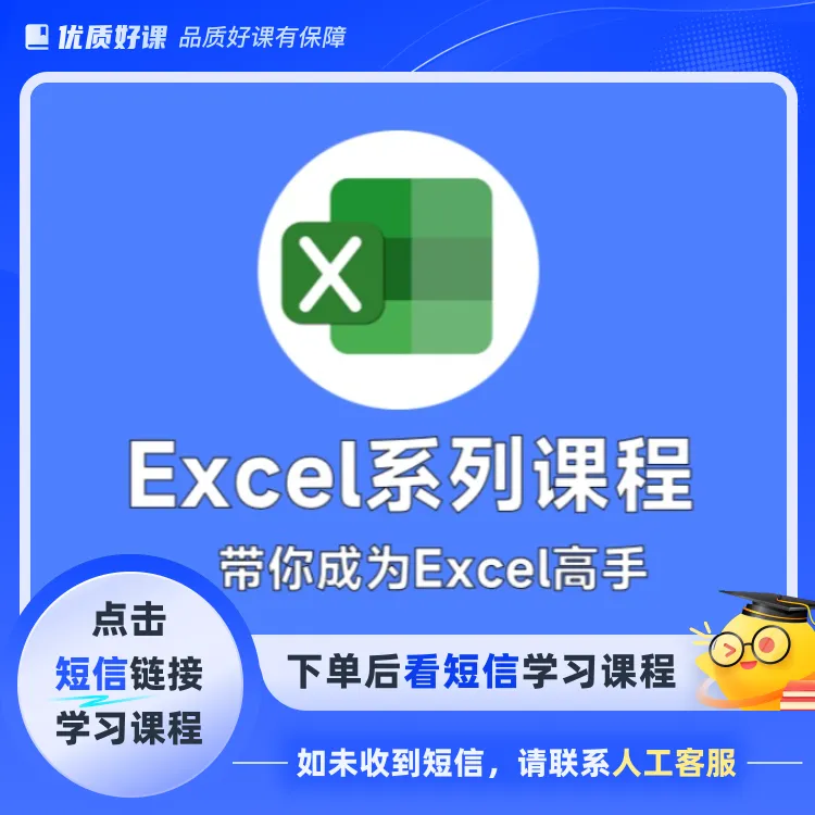Excel课程（AI+图表+函数+看板）(留意短信解锁课程)