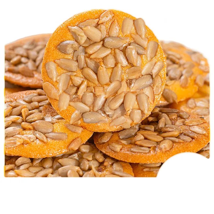 葵花仁薄脆蛋香四溢瓜子坚果糕点酥脆饼干传统制作推荐美食点心